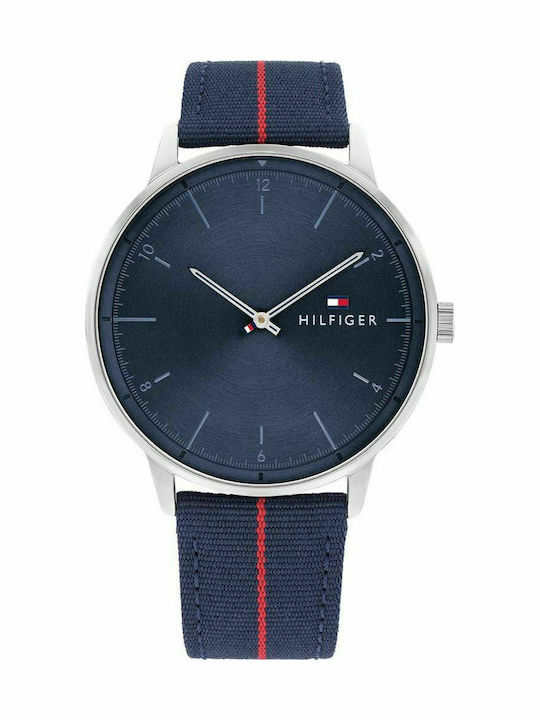 Tommy Hilfiger Hendrix Мъжки Часовник 43mm На Батерия Син Текстилен Каишка