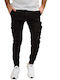 Trousers Cargo Elastic in Slim Fit Black