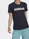 Adidas Essentials Slim Logo Γυναικείο Αθλητικό T-shirt Legend Ink