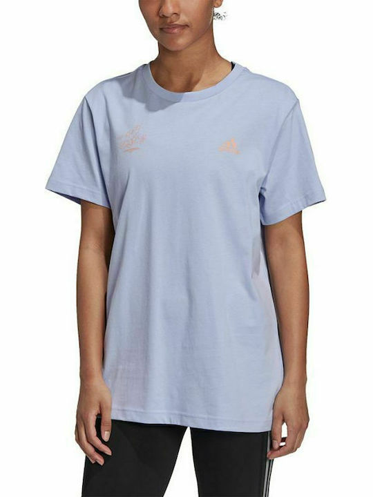 adidas Femeie Tricou Albastru deschis GV1344