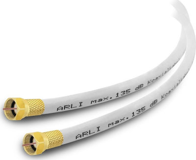 Arli Καλώδιο Δορυφορικής F-Connector männlich - F-Steckverbinder männlich 15m (ΚΑΛ.GER.15MF)