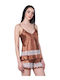 Milena by Paris Summer Satin Babydoll Brown 4171 004171-Καφέ