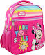 Diakakis Made You Smile School Bag Backpack Kindergarten Fuchsia with Water bottle holder 8Liters