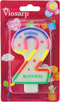 Viosarp Birthday Candle Number "2" Multicolored VC1929-2