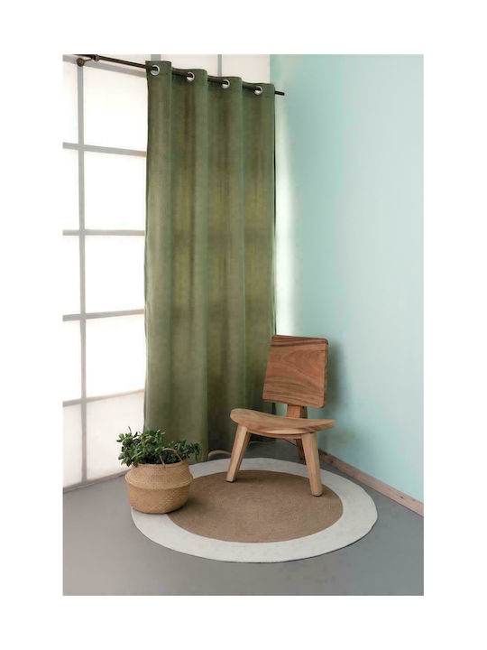 Palamaiki Curtain with Grommet Caldo Olive 140x...