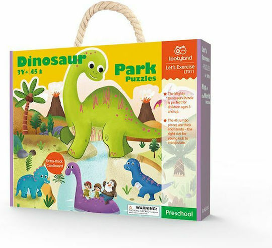 Kids Puzzle Dinosaurs for 3++ Years 45pcs Tooky Toys