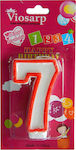 Viosarp Birthday Candle Number "7" in Red Color VC091-7