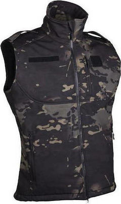 Mil-Tec Softshell Vest Multicam Black