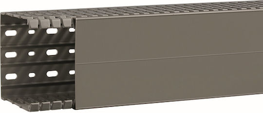 Hager Tehalit BA7A Canal de Cablu cu suport perforat din Plastic 100x100mm Gri 2m