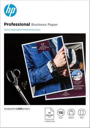 HP Professional Business Photo Paper Matte A4 (21x30) 200gr/m² for Printers Laser 150 Sheets