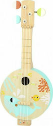 Tooky Toys Wooden Guitar Μπάντζο for 3+ Years