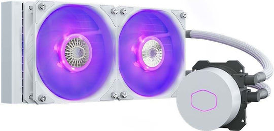 CoolerMaster Masterliquid ML240L V2 RGB v2 Wasserkühlung AIO CPU mit 2 Lüfterabmessung 120mm Weiße