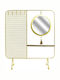 The Home Deco Factory HD5074 Σταντ Κοσμημάτων Μεταλλικό με Καθρέφτη Χρυσό 30x30x35.5cm