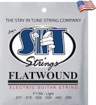 Sit Set of Stainless Steel Strings for Electric Guitar Flatwound 11 - 50"