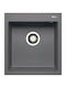 Pyramis Istros 1B 070044211 Drop-In Spüle aus Verbundgranulat B46xT50cm Iron Grey