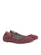 Toms Wildleder Damen Ballerinas in Burgundisch Farbe