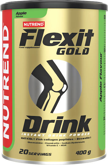 Nutrend Flexit Gold Drink Supplement for Joint and Bone Health 400g 20 Servings Apple