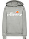Fleece Kids Sweatshirt with Hood and Pockets Gray Jero Oh