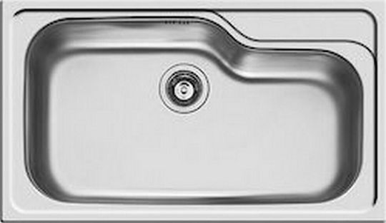 Pyramis Titan 1Β Ένθετος Νεροχύτης Inox Σαγρέ Μ86xΠ50cm Ασημί