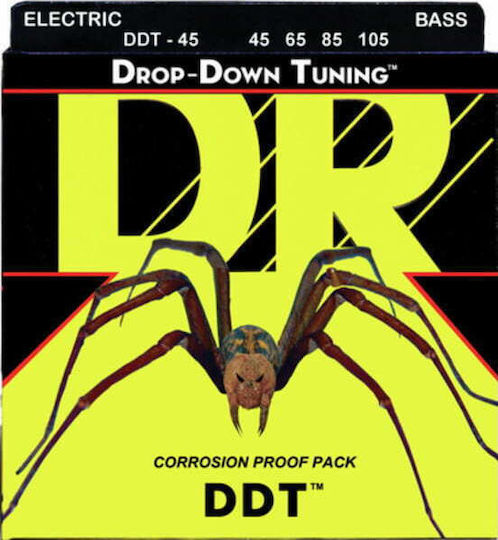 DR Drop Down Tuning Bass Σετ Χορδών Stainless Steel Μπάσου 45 - 105" Medium
