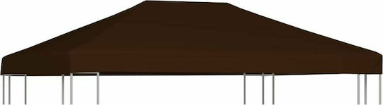 vidaXL Κάλυμμα για Κιόσκι 310gr/m² Καφέ με Επίστρωση PVC 3x4m