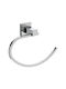Ideal Standard Iom Square Single Wall-Mounted Bathroom Ring Inox Silver
