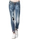 Terry Distressed 17.1.2.84.065 Χαμηλόμεσο Γυναικείο Jean Παντελόνι με Σκισίματα σε Slim Εφαρμογή