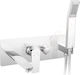 Ferro Algeo Square Built-In Mouthpiece & Showerhead Set with 2 Exits Silver