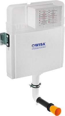 Wisa Slim Basic Built-in Plastic Rezervor de toaletă Rectangular Presiune scăzută