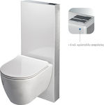 Diwisa Glass Box 536-300 Built-in Glass Low Pressure Rectangular Toilet Flush Tank White