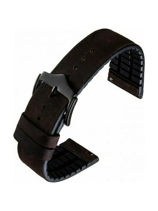 Strap Rubber 8846 easy click Brown 20mm