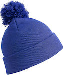 Result Knitted Beanie Cap Blue