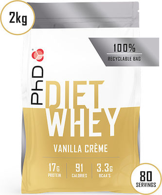PhD Diet Whey Πρωτεΐνη Ορού Γάλακτος με Γεύση Vanilla Cream 2kg