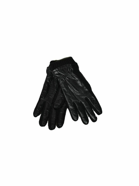 Camel Active Men's Leather Gloves Black