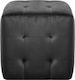 Stool For Living Room Upholstered with Velvet Black Velvet-Black Metal 2pcs 30x30x30cm