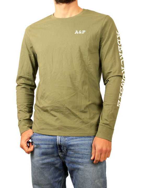 Abercrombie & Fitch Men's Long Sleeve Blouse Green