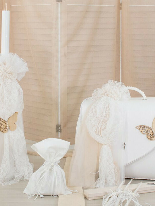 Makis Tselios Fashion Baptism Set with Butterfly Subject