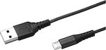Celly Braided USB 2.0 to micro USB Cable Μαύρο 1m (USBMICRONYLBK)