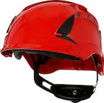 3M SecureFit X5500V Construction Site Helmet Red