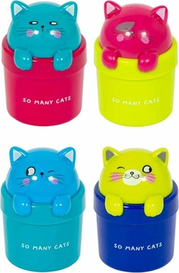 M&G So Many Cats Πλαστική Ξύστρα Βαρελάκι (Διάφορα Χρώματα) 1τμχ