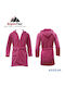 AlpinPro Aegean Kids Swimming Bathrobe Pink Microfiber