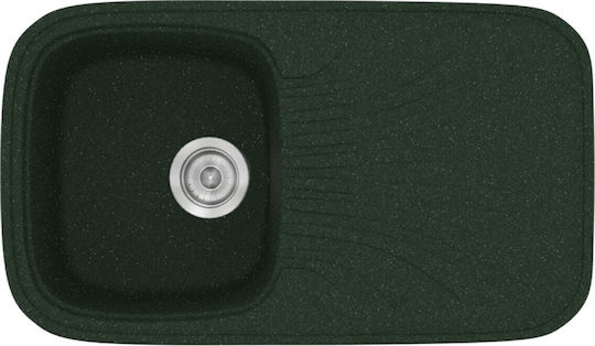 Sanitec Classic Drop-In Chiuvetă din Granit Sintetic L82xW50cm Granit verde