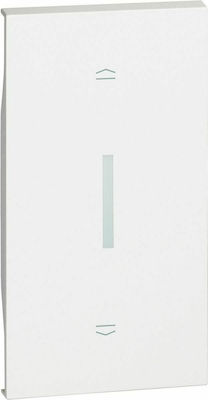 Legrand Living Now Roller Shutter Front Plate Switch White KW06M2