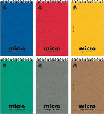 Typotrust T.Special Micro Μπλοκ Σημειώσεων Σπιράλ 80 Φύλλων A6 Ριγέ 8.8x14.5cm (Διάφορα Χρώματα)