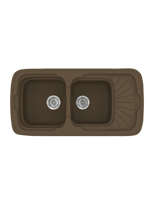 Sanitec Classic Drop-In Sink Left Synthetic Gra...