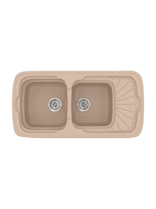Sanitec Classic Drop-In Sink Left Synthetic Gra...