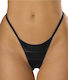Allure Lingerie AL2-109 Кожен G-стринг Бельо Черен