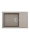 Elleci Easy 310 Granitek LGY31043 Drop-In Chiuvetă din Granit Sintetic L78xW50cm Tortora