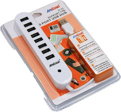 Andowl Q-32 USB 2.0 Хъб 8 порта с връзка USB-A ...