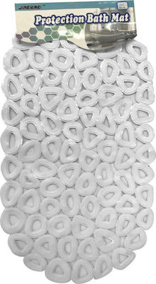 TnS Bathtub Mat with Suction Cups White 33x62cm